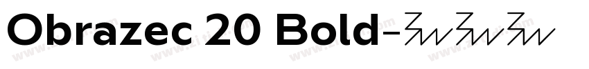 Obrazec 20 Bold字体转换